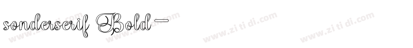 sonderserif Bold字体转换